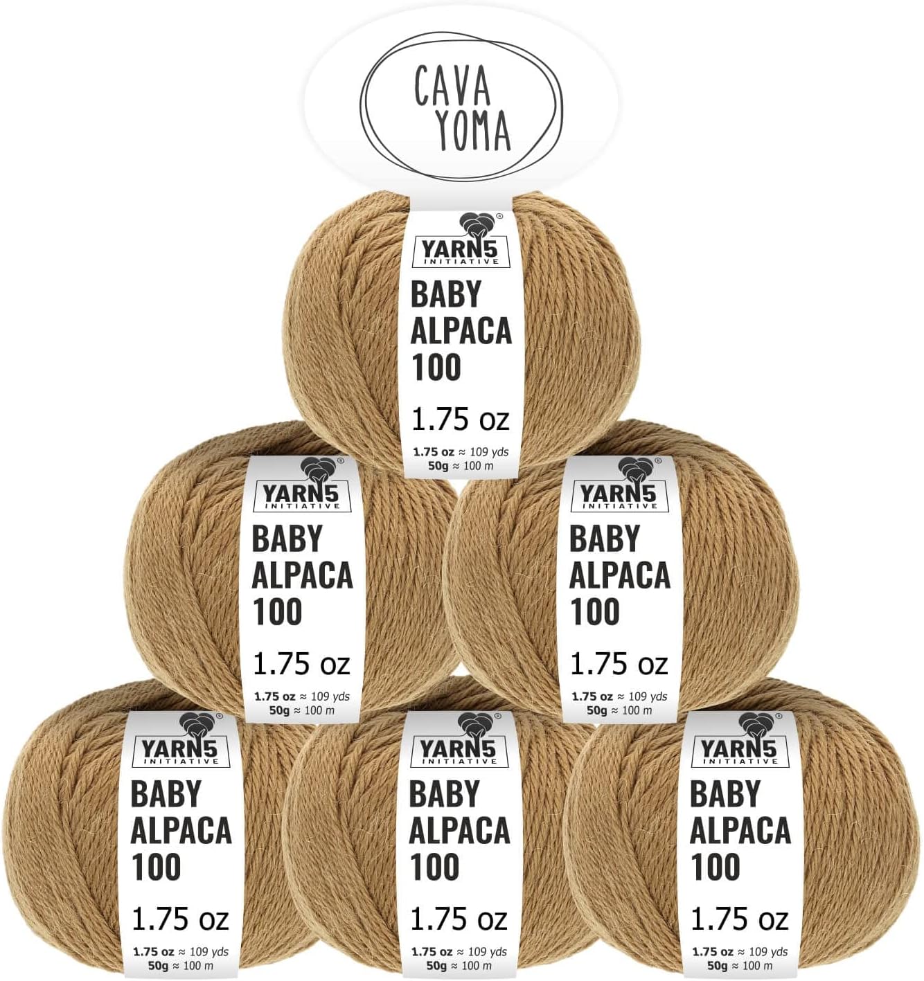 100% Baby Alpaka Yarn DK (6 Balls per Bag) Natural - Sugar Cookie