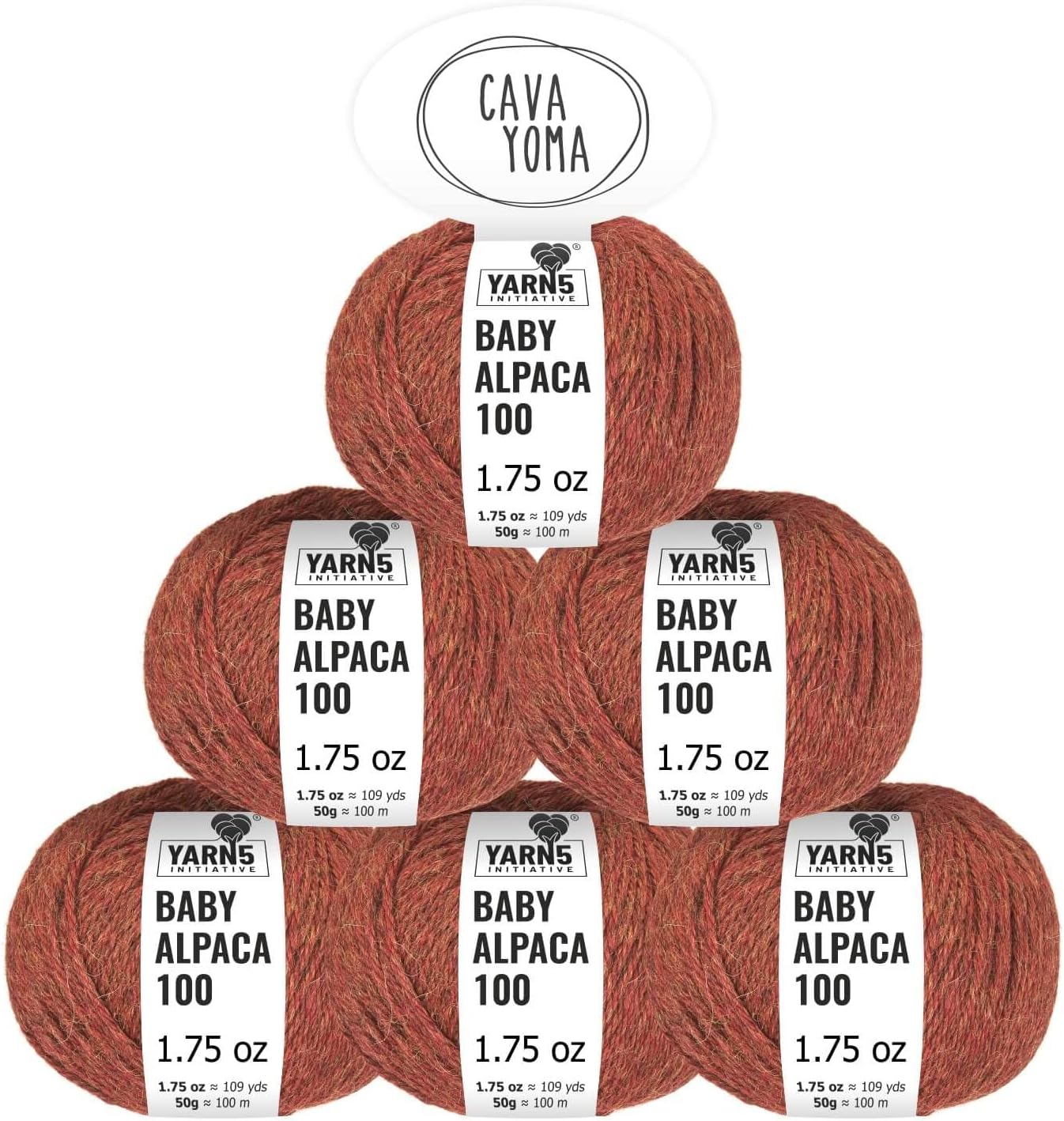 100% Baby Alpaka Yarn DK (6 Balls per Bag) Melange - Autumn