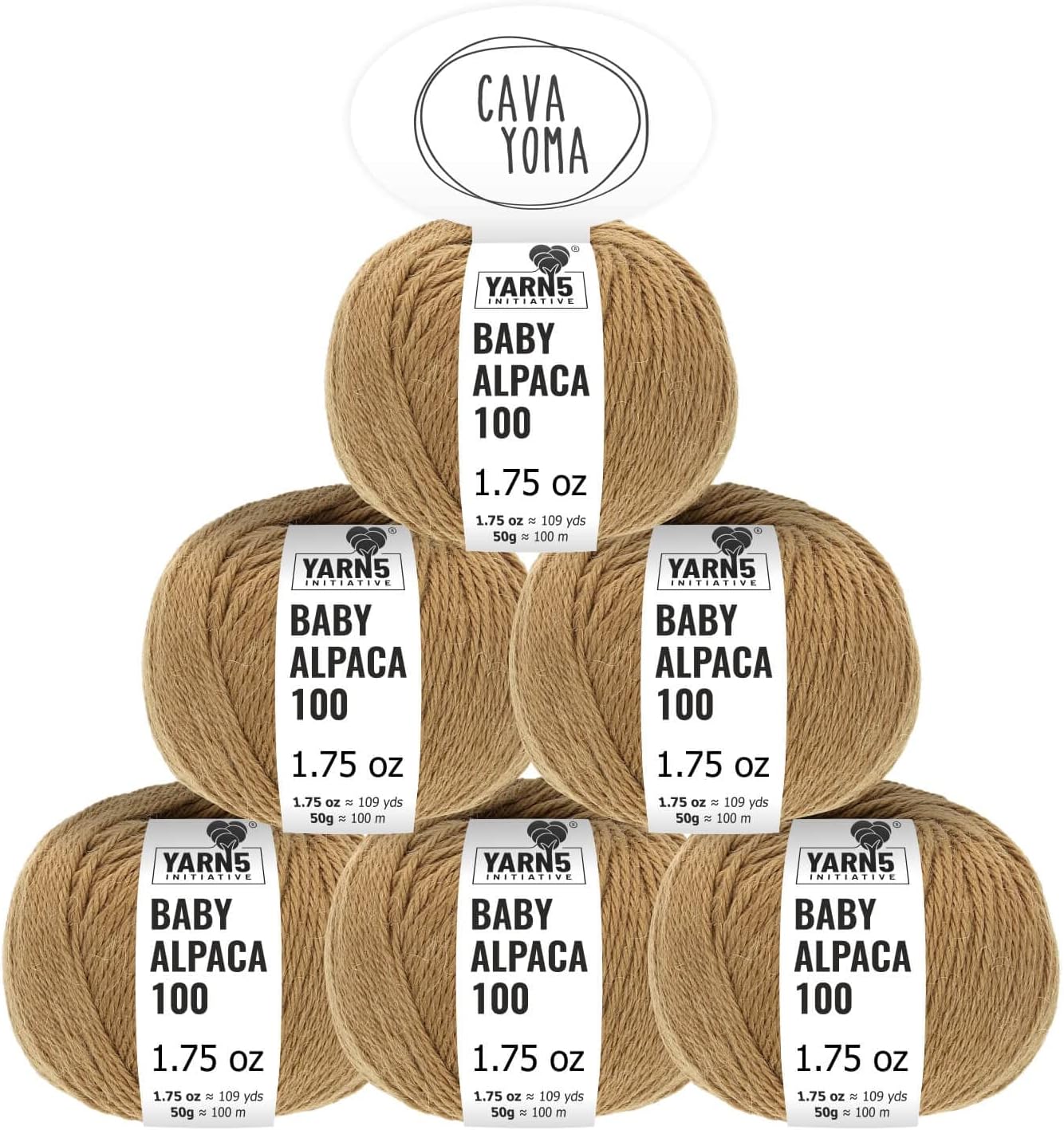 100% Baby Alpaka Yarn DK (6 Balls per Bag) Natural - Sugar Cookie