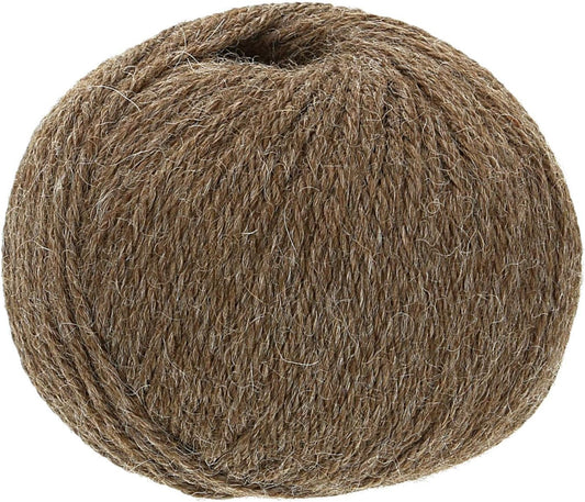 100% Baby Alpaka Yarn DK (6 Balls per Bag) Natural - Chestnut Brown