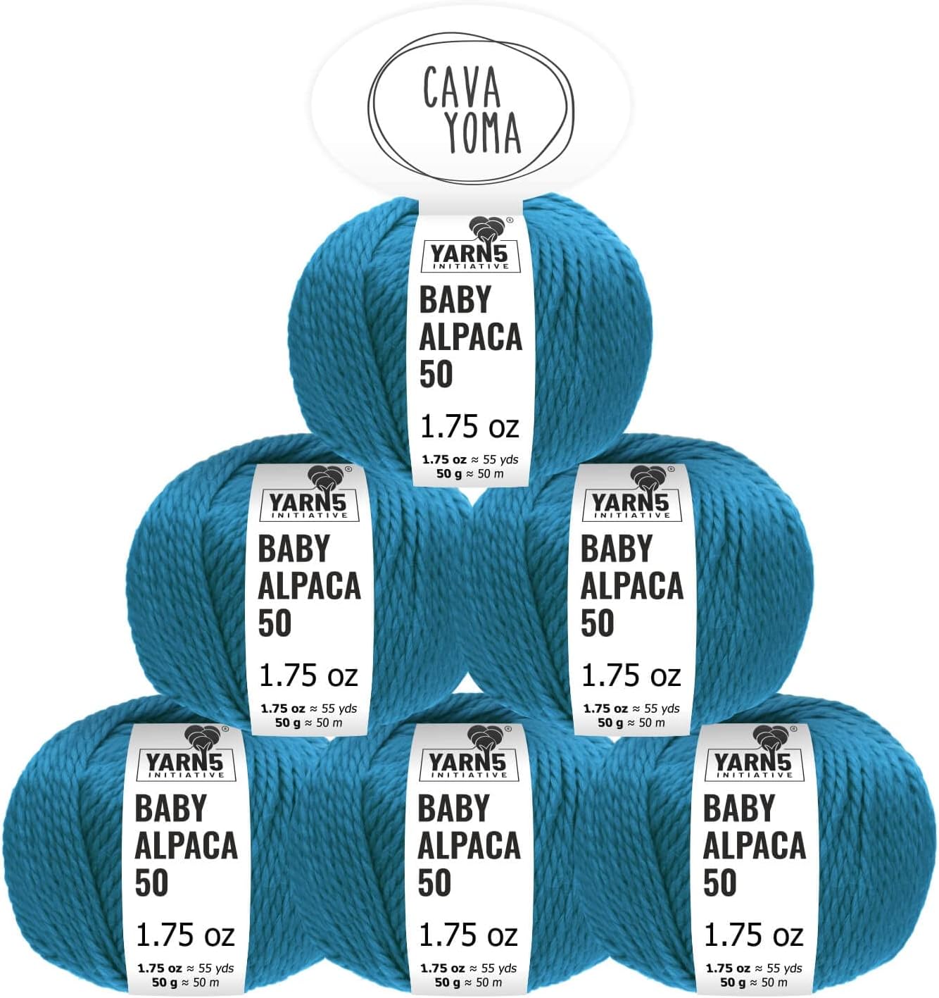 100% Baby Alpaka Yarn BULKY (6 Balls per Bag) Dyed - Blue Bird