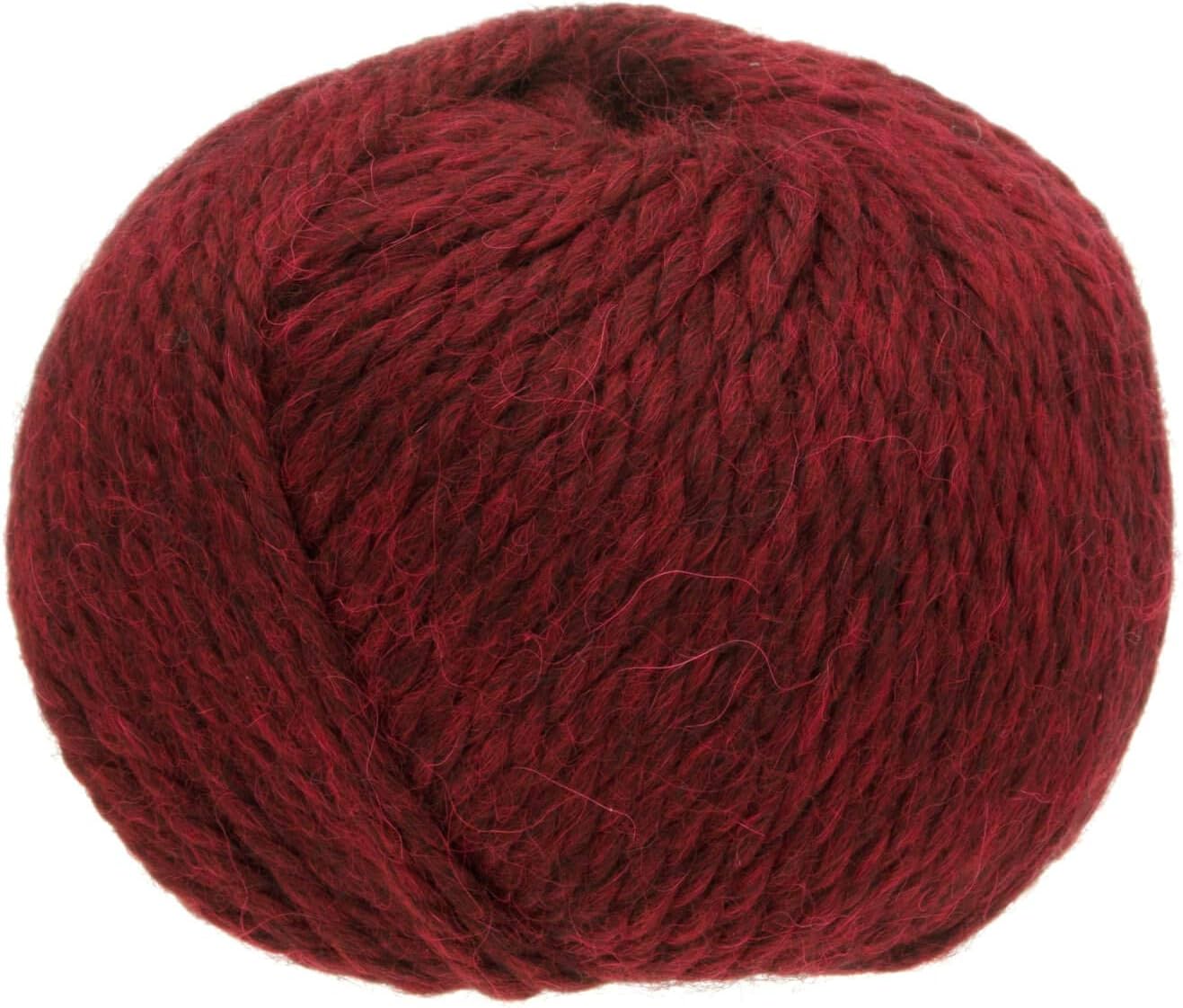 100% Baby Alpaka Yarn BULKY (6 Balls per Bag) Melange - Red Wine