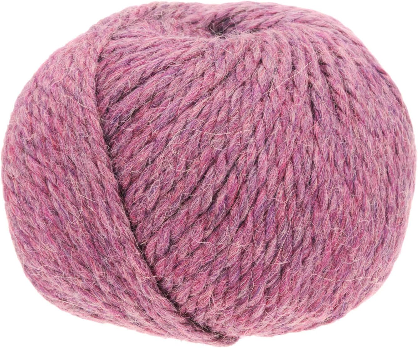 100% Baby Alpaka Yarn BULKY (6 Balls per Bag) Melange - Plum Purple