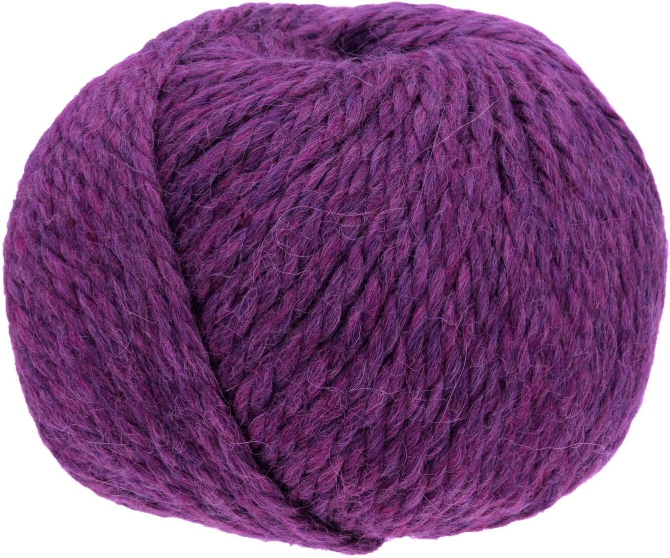 100% Baby Alpaka Yarn BULKY (6 Balls per Bag) Melange - Orchid Purple