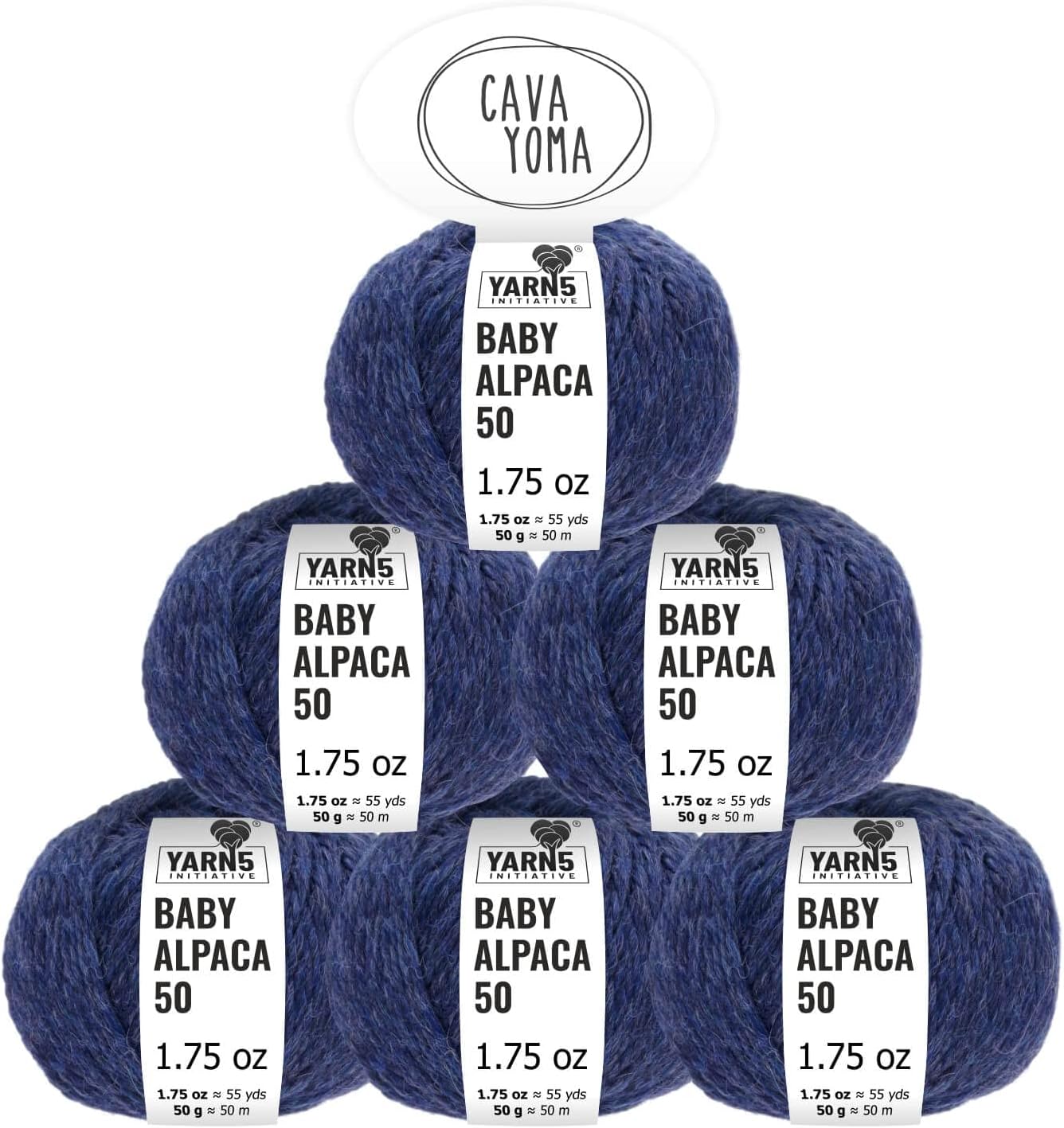 100% Baby Alpaka Yarn BULKY (6 Balls per Bag) Melange - Berry Blue