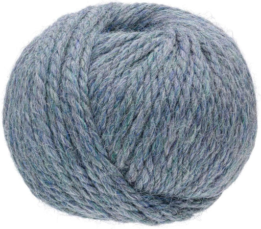 100% Baby Alpaka Yarn BULKY (6 Balls per Bag) Melange - Royal Blue