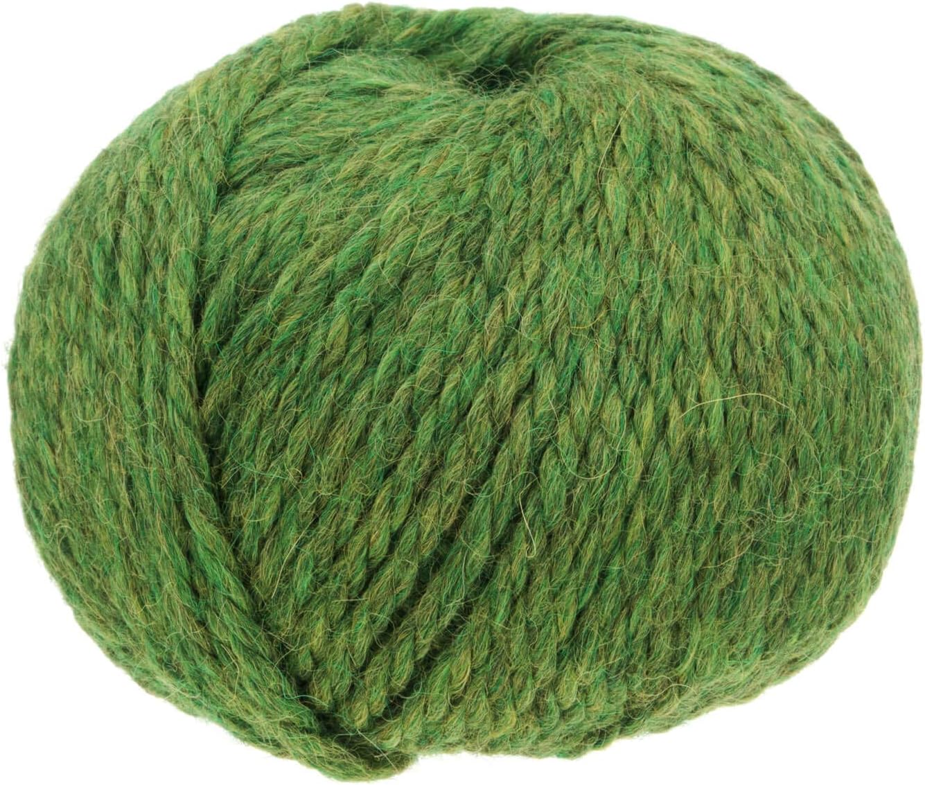 100% Baby Alpaka Yarn BULKY (6 Balls per Bag) Melange - Wild Green