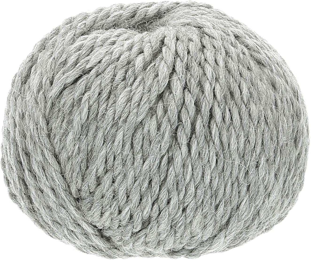 100% Baby Alpaka Yarn BULKY (6 Balls per Bag) Natural - Cloud Gray